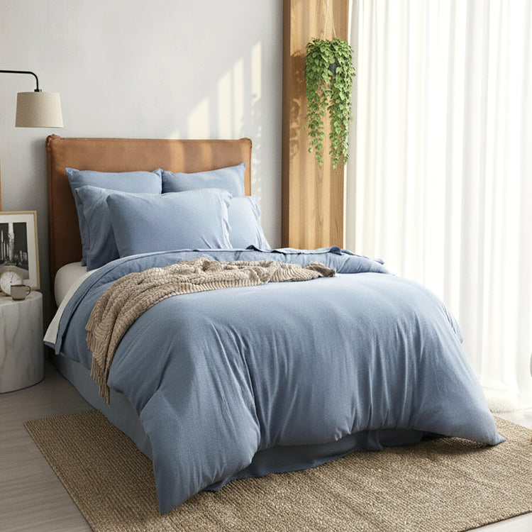 Comfort T’s Organic Cotton Jersey Quilt Cover Set Ink