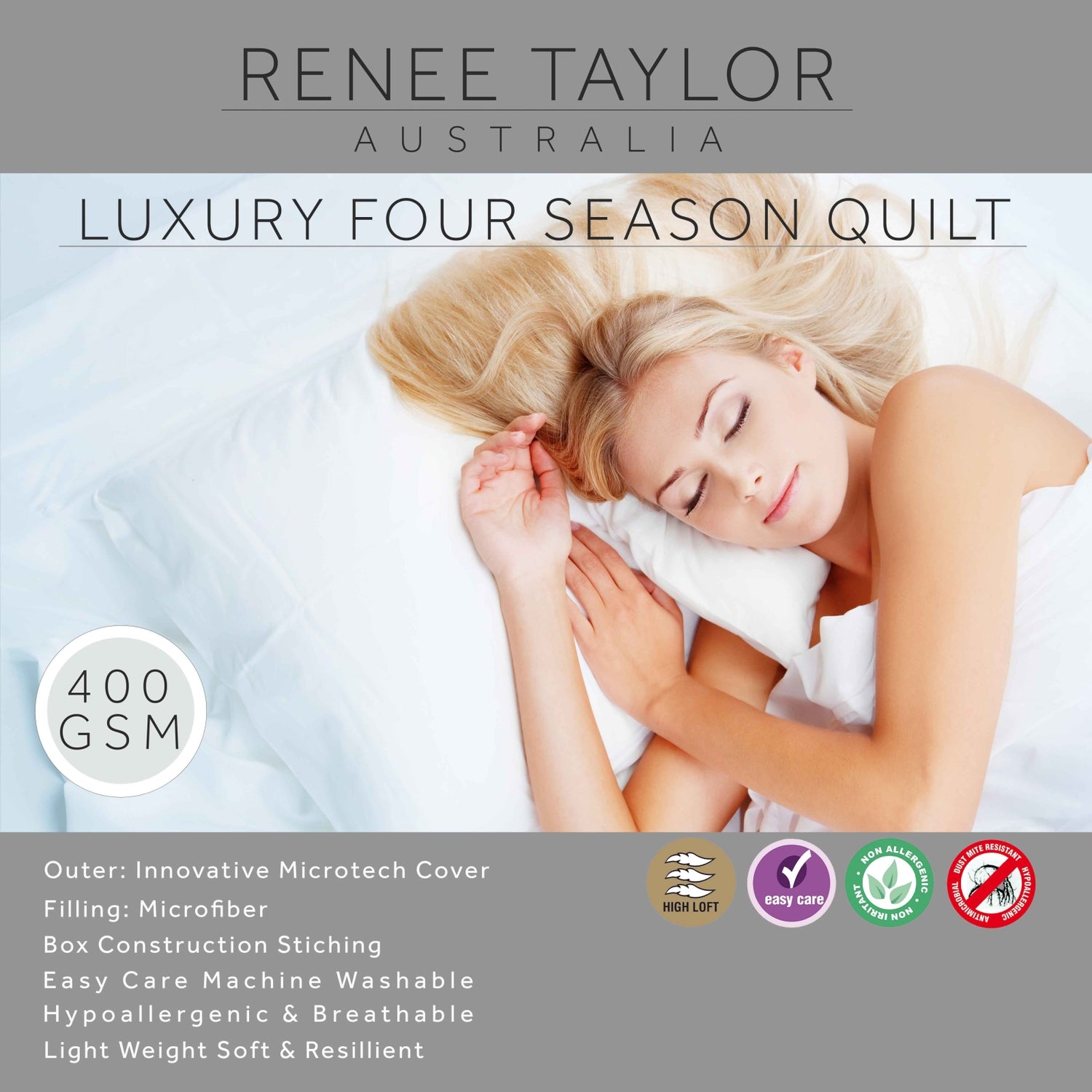 400 GSM Luxury Four season Quilt with Soft cover  