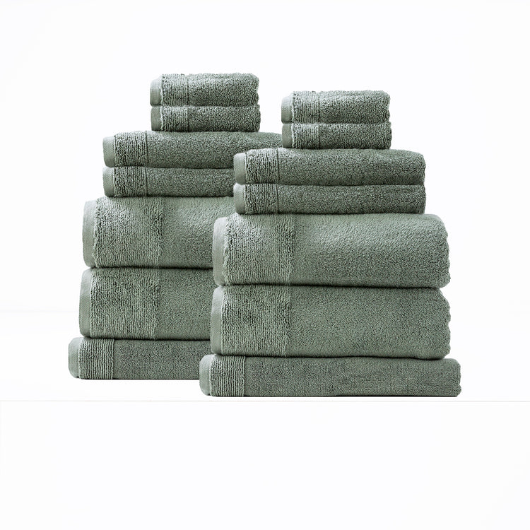 Aireys 650 GSM Soft Zero Twist Towel Set Agave