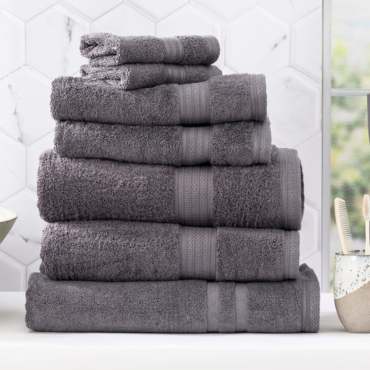 Stella 650 GSM Bamboo Cotton Towel Set Charcoal