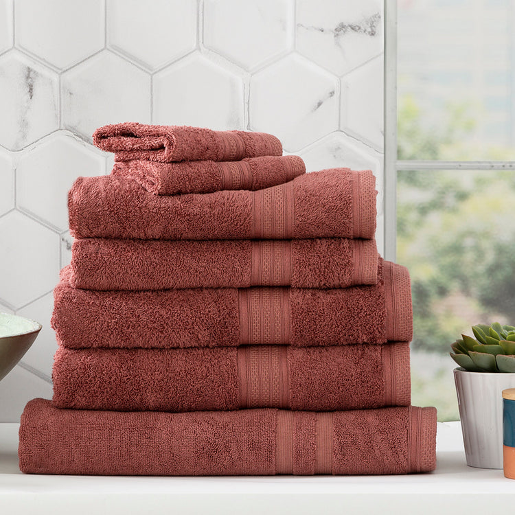 Stella 650 GSM Bamboo Cotton Towel Set Brick