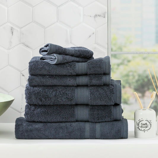 Stella 650 GSM Bamboo Cotton Towel Set Indigo