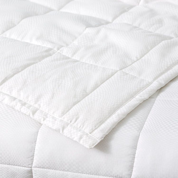 Checks 500 TC Cotton Jacquard Comforter White