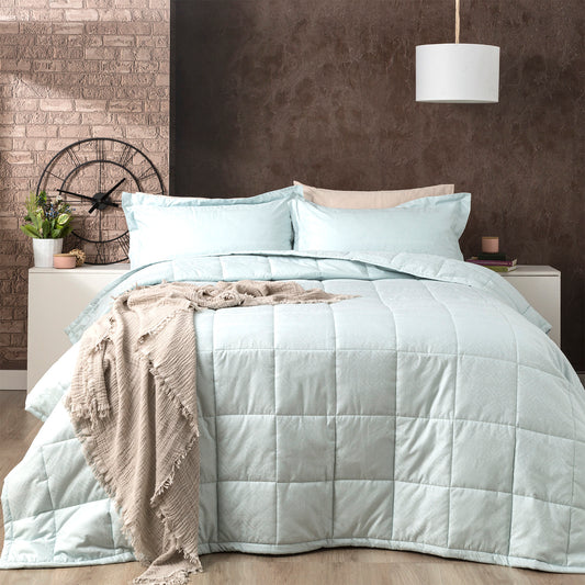 Mosaic 500 TC Cotton Jacquard Comforter Sage