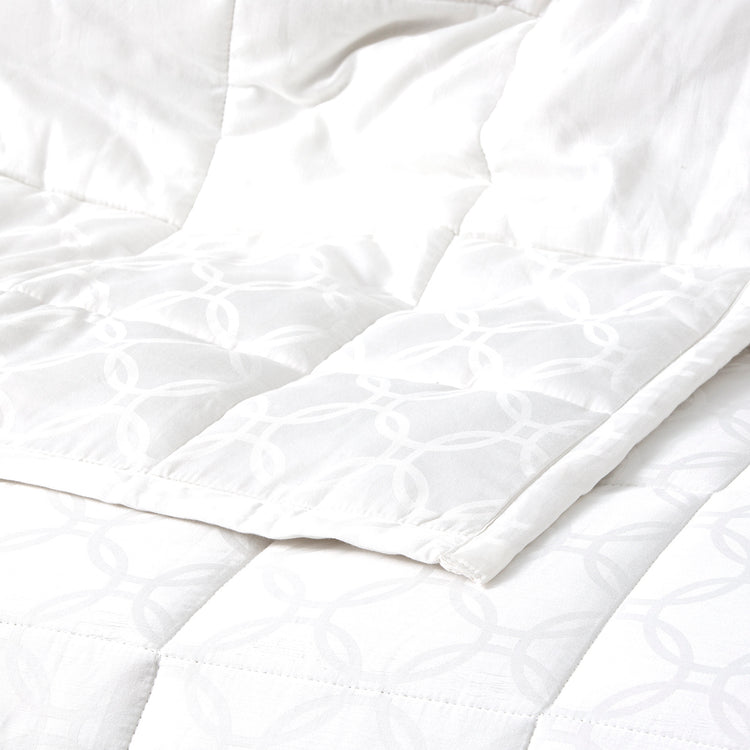 Josephine 500 TC Cotton Jacquard Comforter White