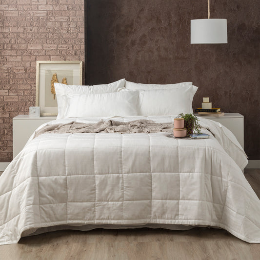 Damask 500 TC Cotton Jacquard Comforter White