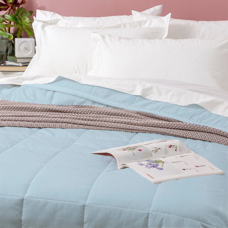 Sofia 500 TC Cotton Jacquard Comforter Sky