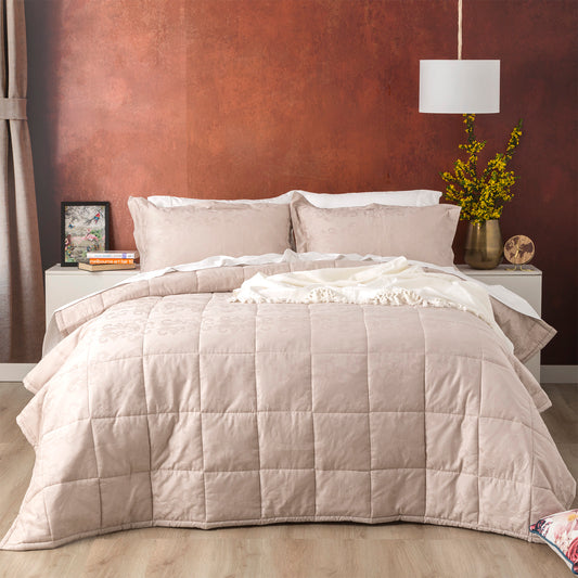 Paisley 500 TC Cotton Jacquard Comforter Silver