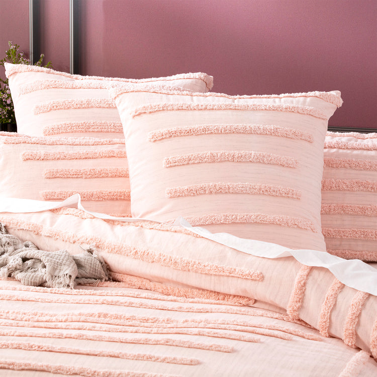 Classic Vintage Tufted Quilt Cover Set Blush