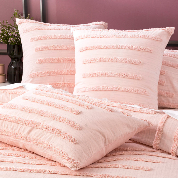 Classic Vintage Tufted Quilt Cover Set Blush